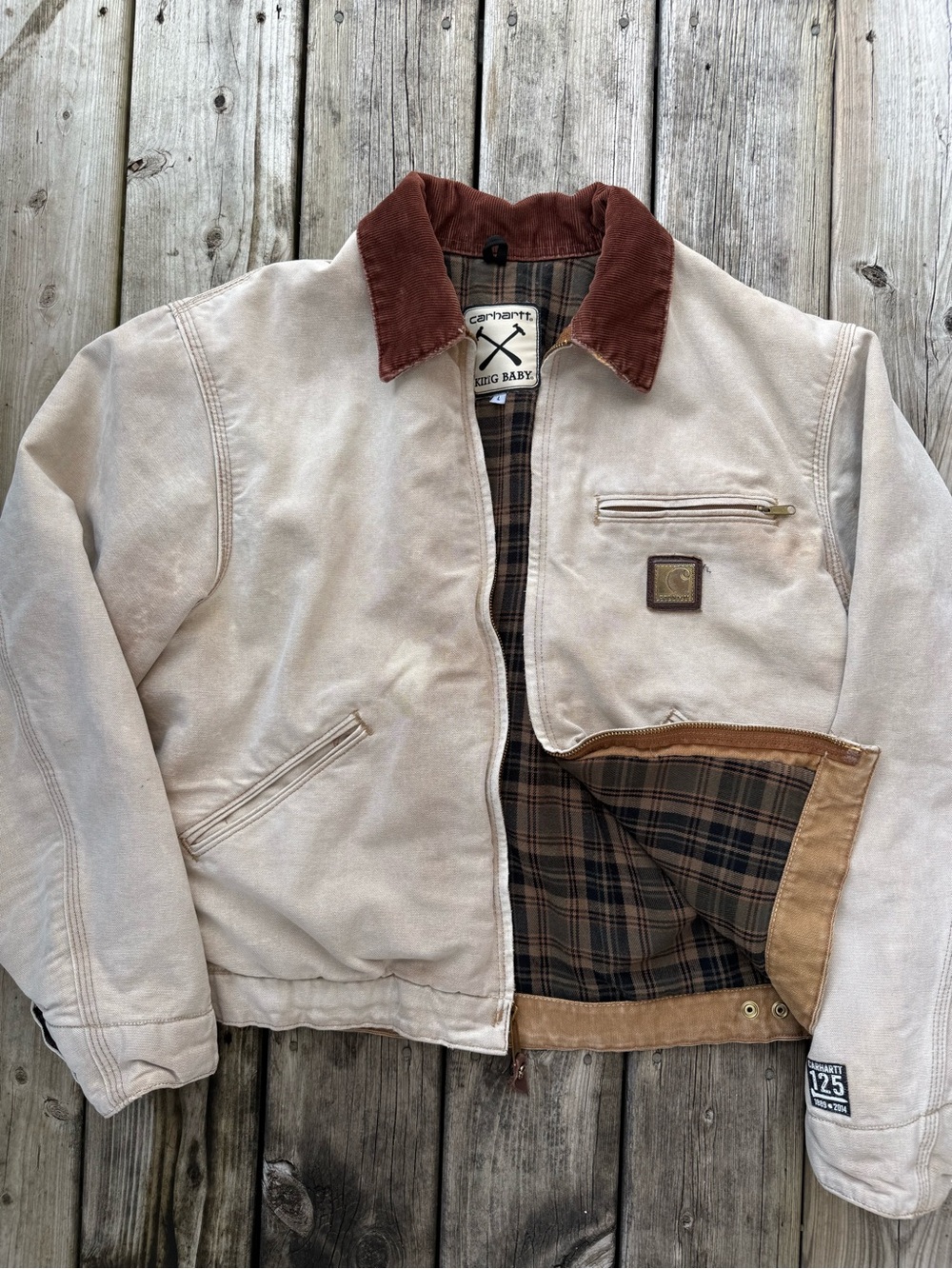 Carhartt Detroit x King Baby Studio Blanket Lined J001 BRN 2014 RARE y2K Jacket